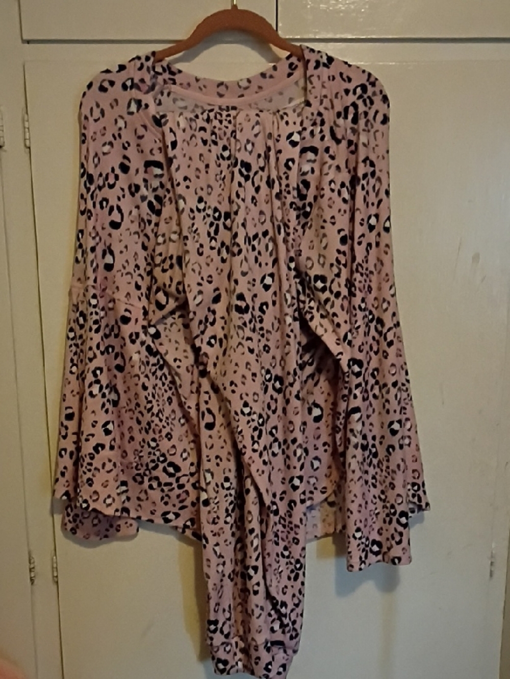 Pink Leopard Print Lounge Set French Terry